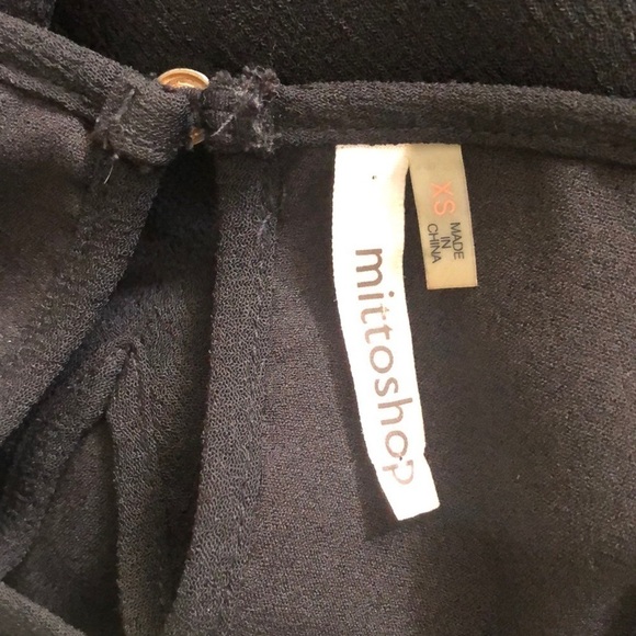 MITTOSHOP LITTLE BLACK DRESS WITH SCALLOPED EDGES SIZE XS - Picture 4 of 8